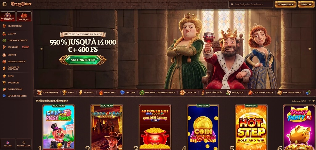 Hall du casino CrazyTower FR